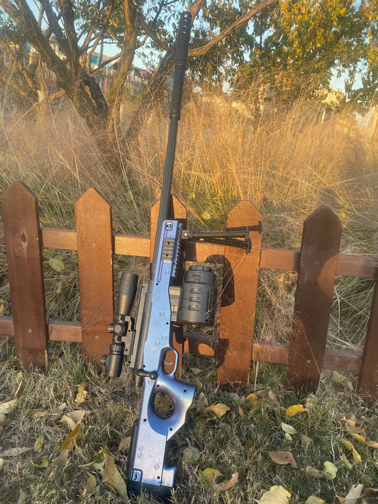 【18M Range】Outdoor Sports AWM Gel Blasters - Full Auto High Performance Gel Ball Gun Toy with 7.4V Battery for Adults Teens