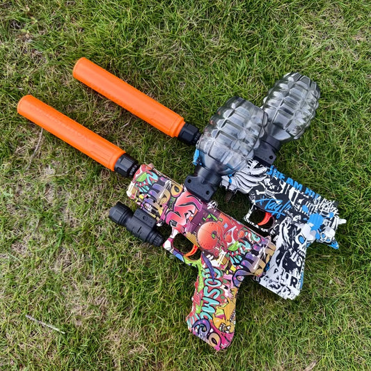 Outdoor Electric Blaster Gun Shooting Bullet Pistols Summer Play Water Shooting Interactive Party Game Children Adult